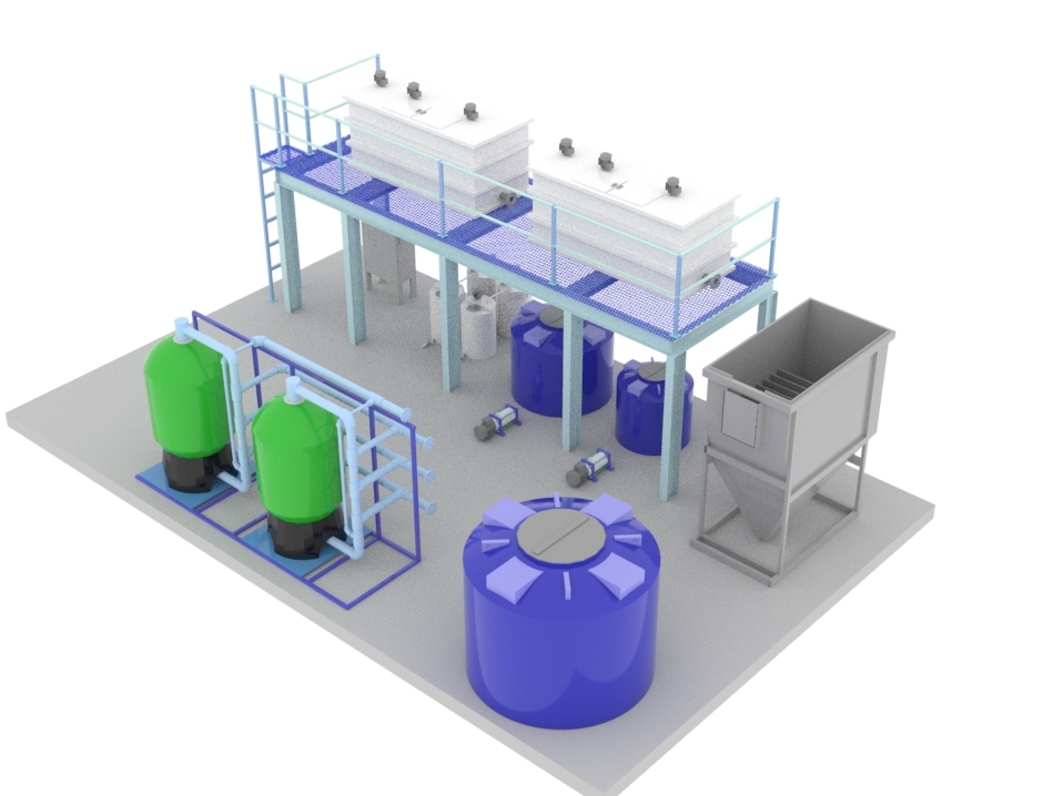 3D - модель раздела Очистные сооружения гальванических производств от Торос